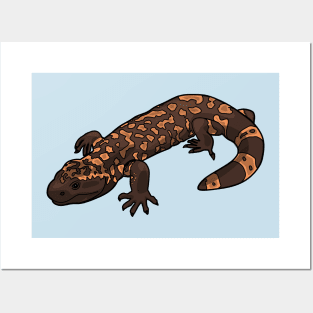 Gila monster cartoon illustration Posters and Art